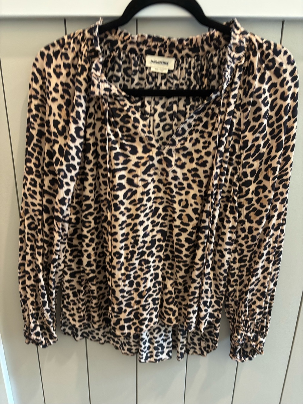 Zadig Voltaire- Leopard Print Blouse - Beige & Black